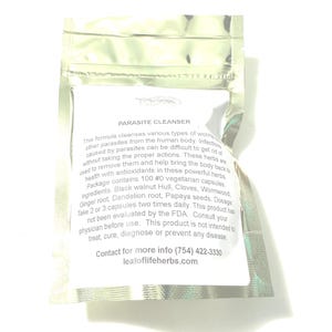 Parasite cleanser organic and wildcrafted alkaline herbs ingredients in #0 vegetarian capsules image 3
