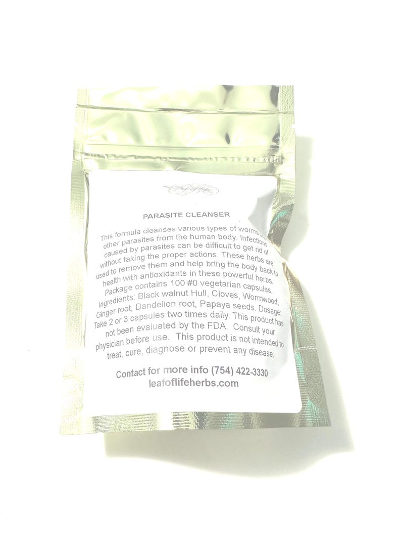 Parasite cleanser organic and wildcrafted alkaline herbs ingredients in #0 vegetarian capsules image 3