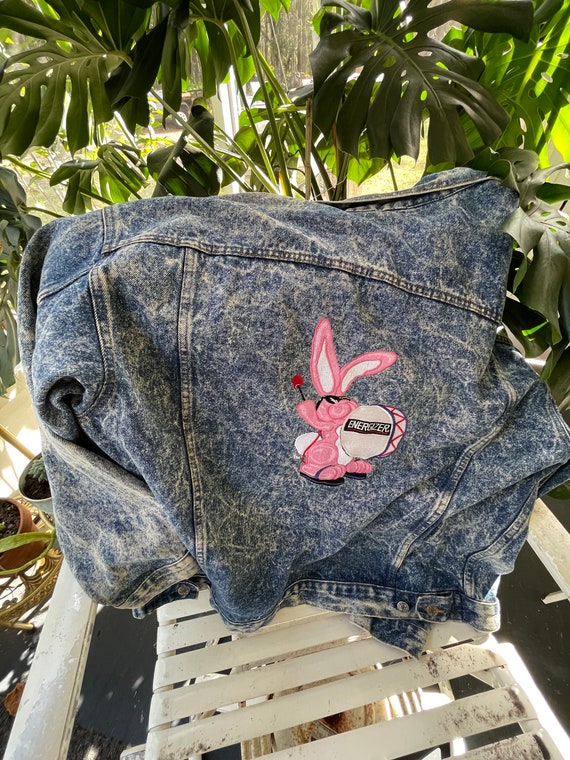 Vintage Embroidered Energizer Bunny Denim Jacket - image 1