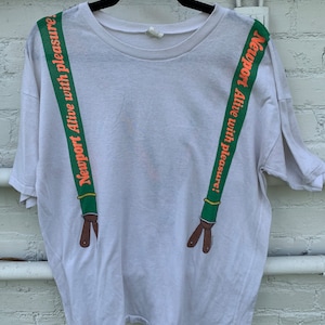 Vintage Newport Cigarette Suspender Promo Tee image 1