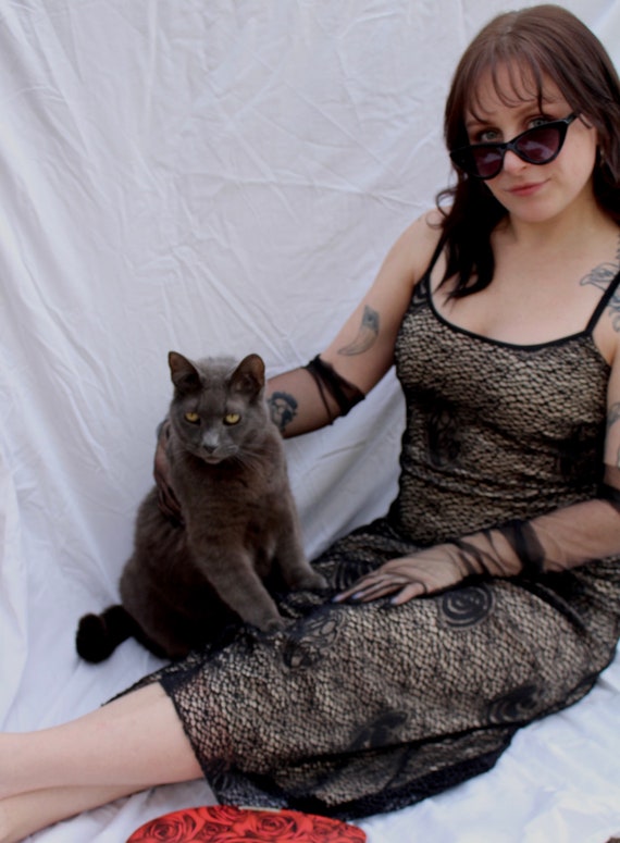 Vintage ISIS Mesh Slip Dress View 3