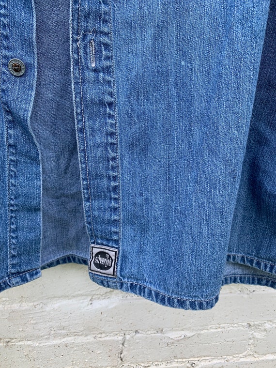 Vintage 90s SilverTab Levi Denim Button Up - image 4