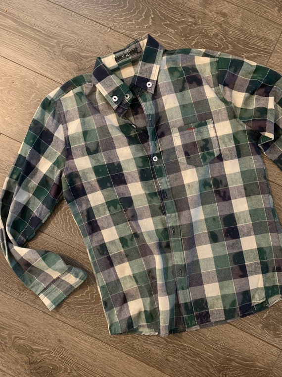 Custom Dyed Flannel Button Up - image 1
