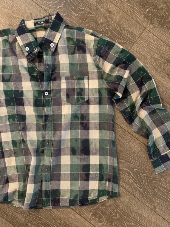 Custom Dyed Flannel Button Up - image 2