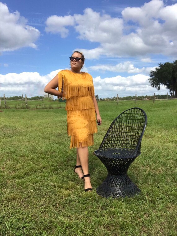 Vintage full fringe dress