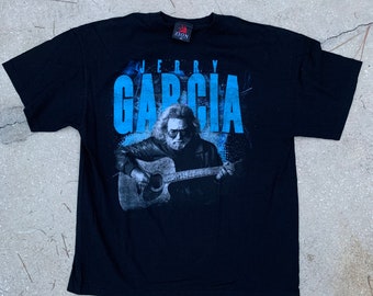 Vintage 1993 Jerry Garcia All Over Print Graphic T-shirt