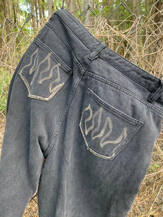 Custom Painted Skeleton Jeans - image 3