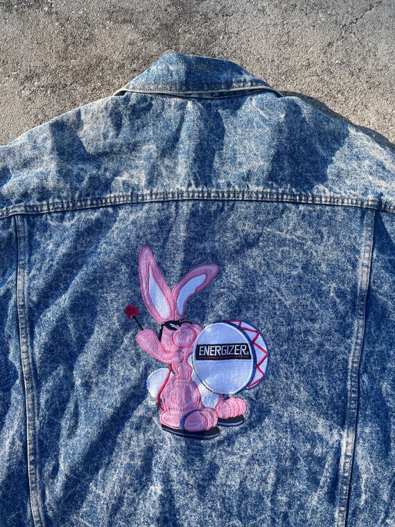 Vintage Embroidered Energizer Bunny Denim Jacket - image 4