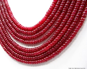 Natural Red Ruby gemstone Necklace Ruby Strand Jewelry Ruby stone Necklace Red Ruby RD Necklace Ruby Beads SKU 6142177,6142178