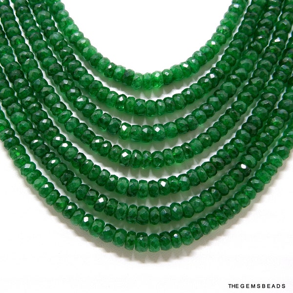 6/9/15 Pcs Natural Beryl Emerald Green Beads, 4MM to 5MM Nicely Faceted Vivid Green Beryl Beads, Get 50% Off Bridal Jewelry Supplies Sale.