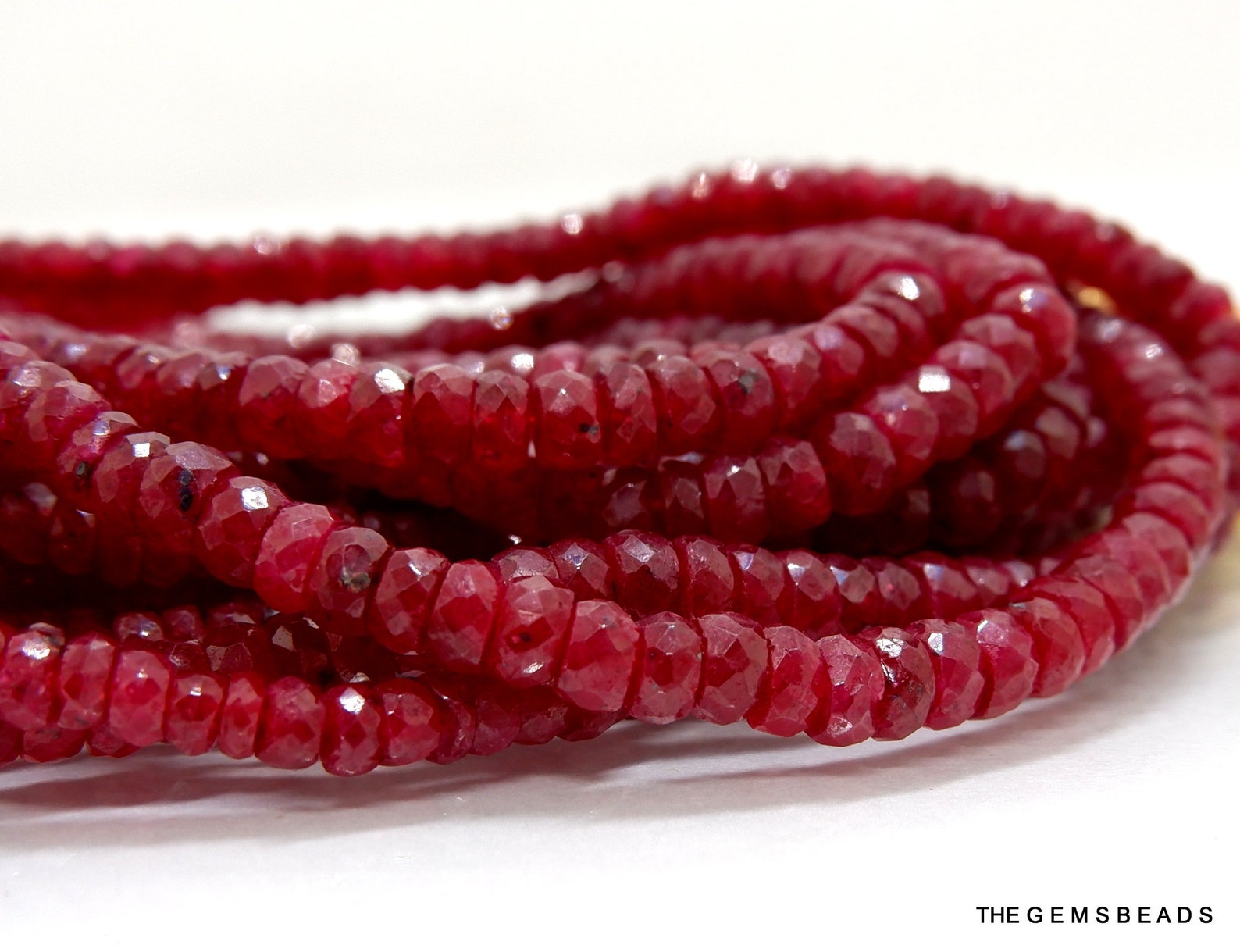 FINEST NATURAL RUBY Beads Ruby Faceted Beads Nicely Faceted Etsy