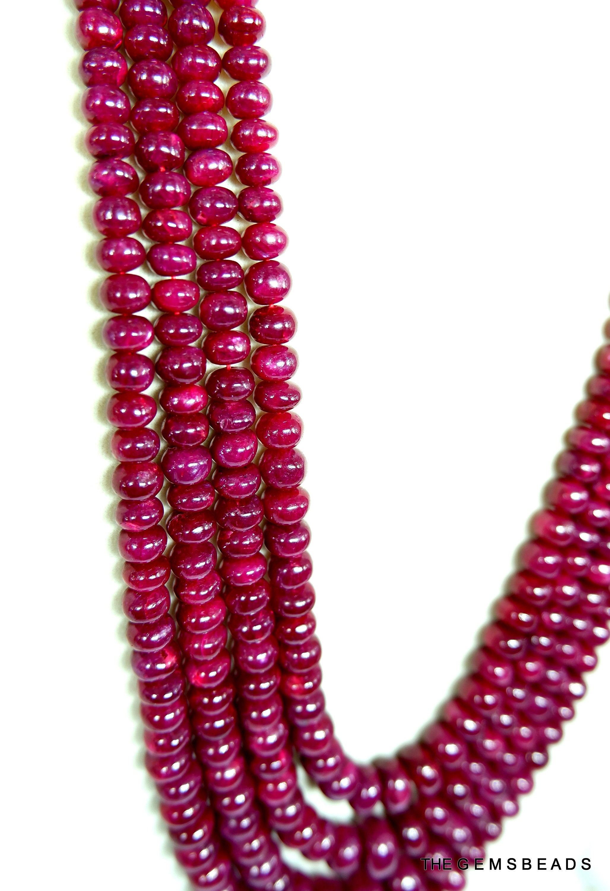 Natural African Mozambique Ruby Beads Necklace \natural African Ruby ...