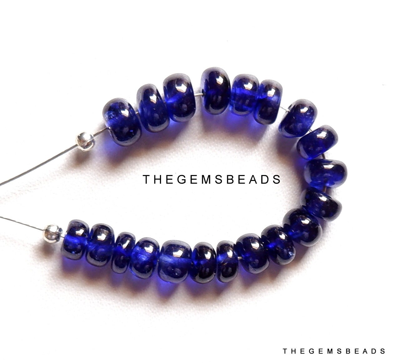 Bracelet Réglable Saphirs Bleus Naturels Facettés - Argent 925, Fermoir Homard, Fait Main Inde