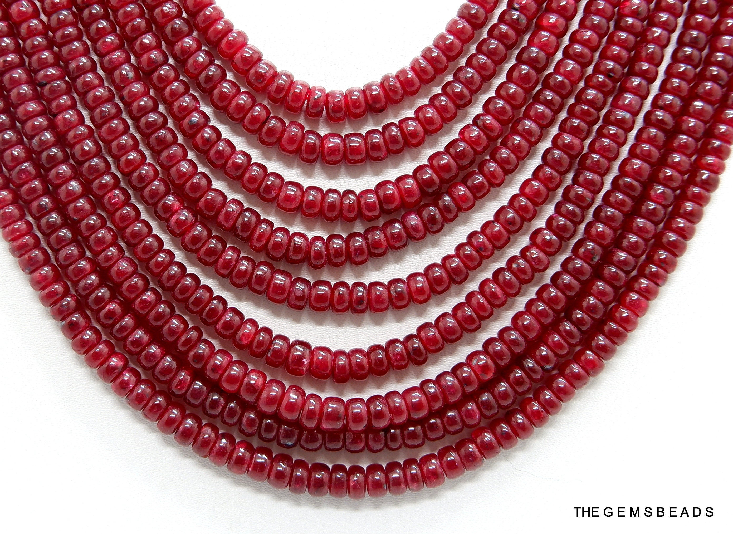 Natural Ruby Beads 40 Cm Ruby Beads String Ruby 3-3.5mm | Etsy
