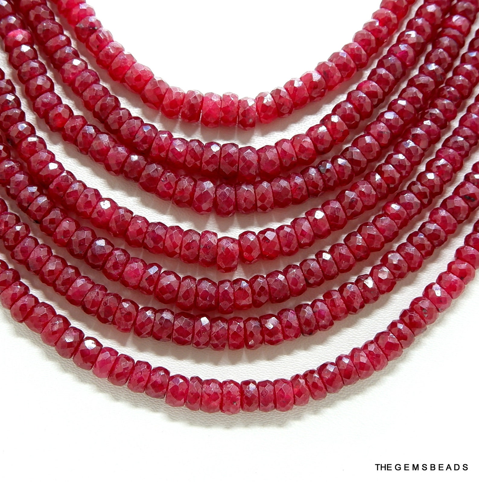 FINEST NATURAL RUBY Beads Ruby Faceted Beads Nicely Faceted Etsy
