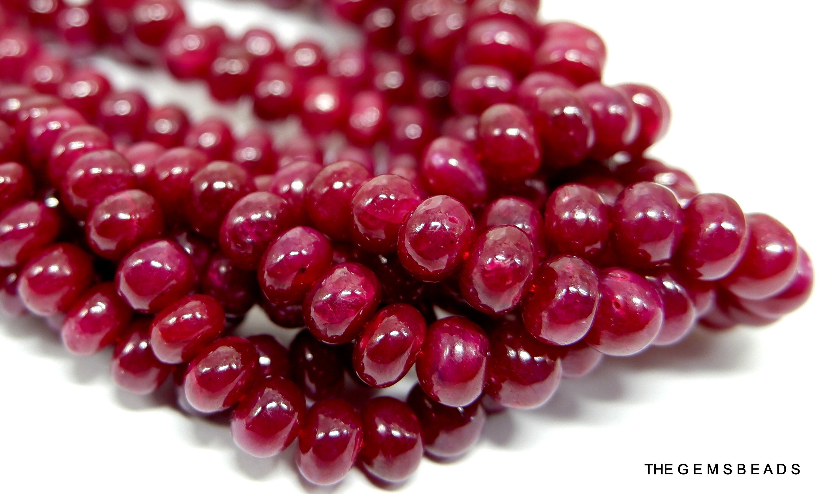 Natural African Mozambique Ruby Beads Necklace \natural African Ruby ...