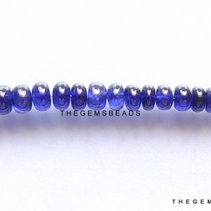 Natural Blue Sapphire Beads, 15 Pieces of Blue Sapphire Beads 5MM TO 6MM, Sapphire Loose Beads, AAA+++ Quality Blue Sapphire Beads.