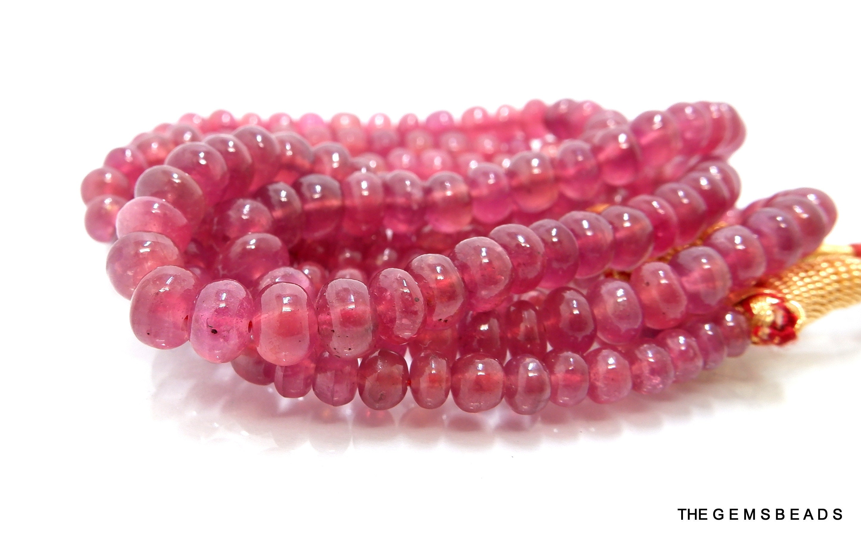 Ruby Beads 2 Strand Natural Ruby Beads Necklace Natural Ruby Etsy