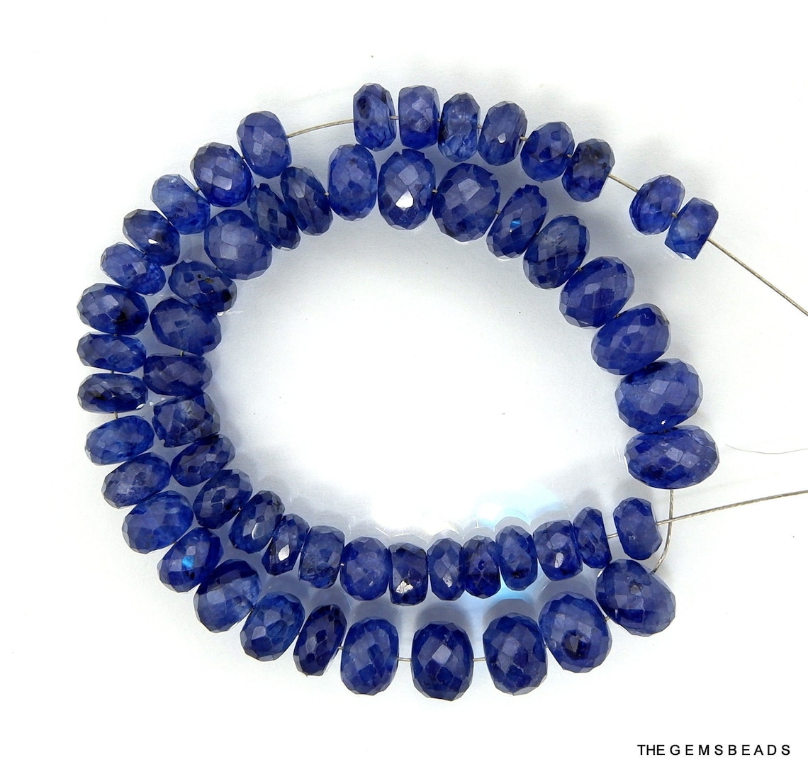 Natural Blue Sapphire Beads 15 Pieces of Blue Sapphire Beads Etsy