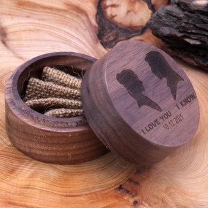 I Love You I know Engraved Wooden Ring Box I lover You Ring Box I Know Ring Box Star Wars Proposal Box