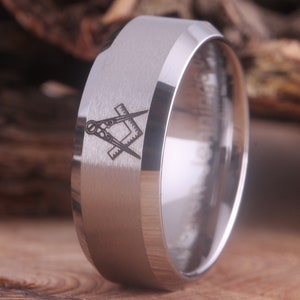 Masonic Ring Freemason Ring Masonic Jewelry Masonic Lodge Ring Masonic Ring For Men Masonic Ring For Women Gift For Him Engagement Ring