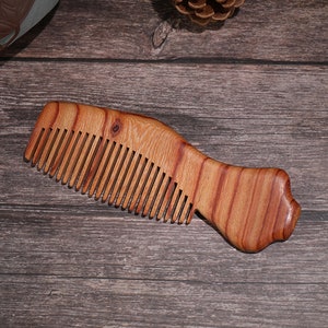 Handmade Seamless Natural Wood Massage Comb, Anti Static Pocket Wooden Comb ,  Gift for her，comb，Wooden comb