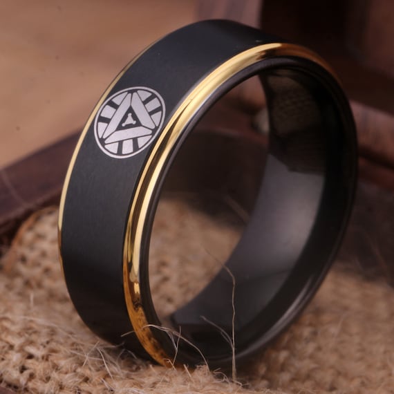 Assassins Creed Men's Black Tungsten Wedding Band | Little King Jewelry