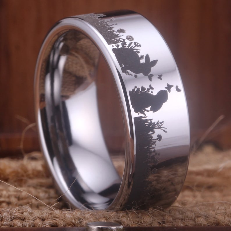 Metal Rabbit Chinese Ring Engraved Rabbit Ring Easter Bunny Spring Ring Rabbit Wedding Ring ...