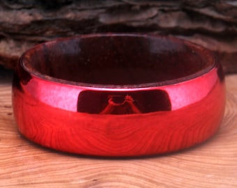Good Quality Red Tungsten Wedding Band,Wood Inner Tungsten Wedding Ring,Anniversary Band,Red Tungsten Ring,Red Wedding Ring,Red Ring
