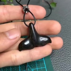 Handmade Seamless Natural Wood Massage Charm, Anti Static Pocket Wooden Pendant ,Fish tail  style Carved Pendant, Gift for her/Him