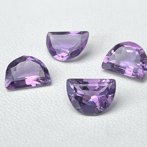 Faceted Amethyst Gemstones: Deep Purple Jewelry Making Stones, 4.20 Carats