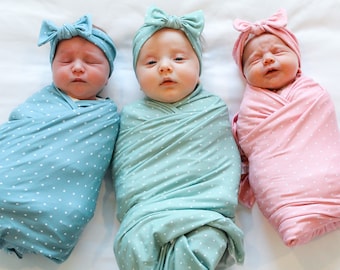Polka top dot swaddle