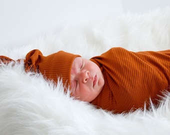 orange swaddle blanket