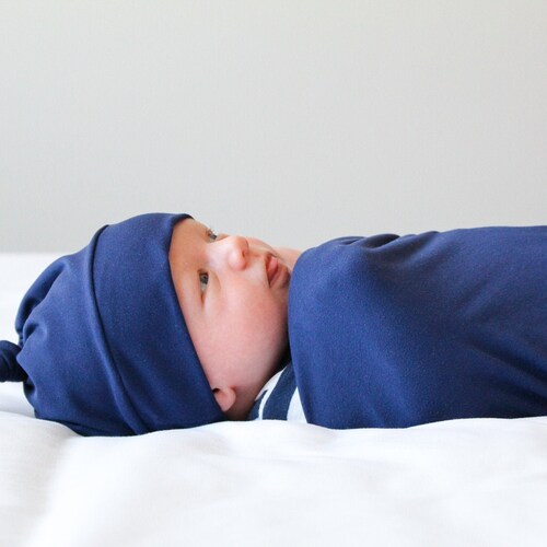 blue swaddle set