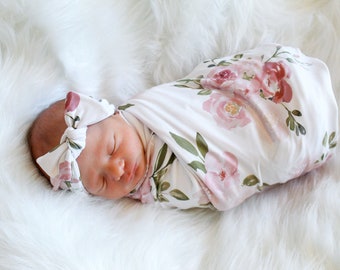 Newborn baby girl swaddle store