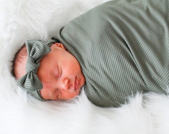 olive green swaddle
