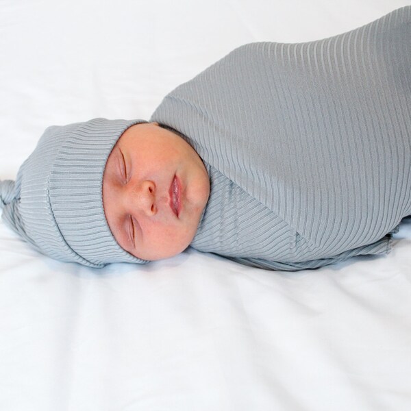 Newborn Swaddle Blanket Set, Stretchy Swaddle, Waffle Knit Swaddle, Mustard Swaddle, Gender Neutral Swaddle, Newborn Photo Prop