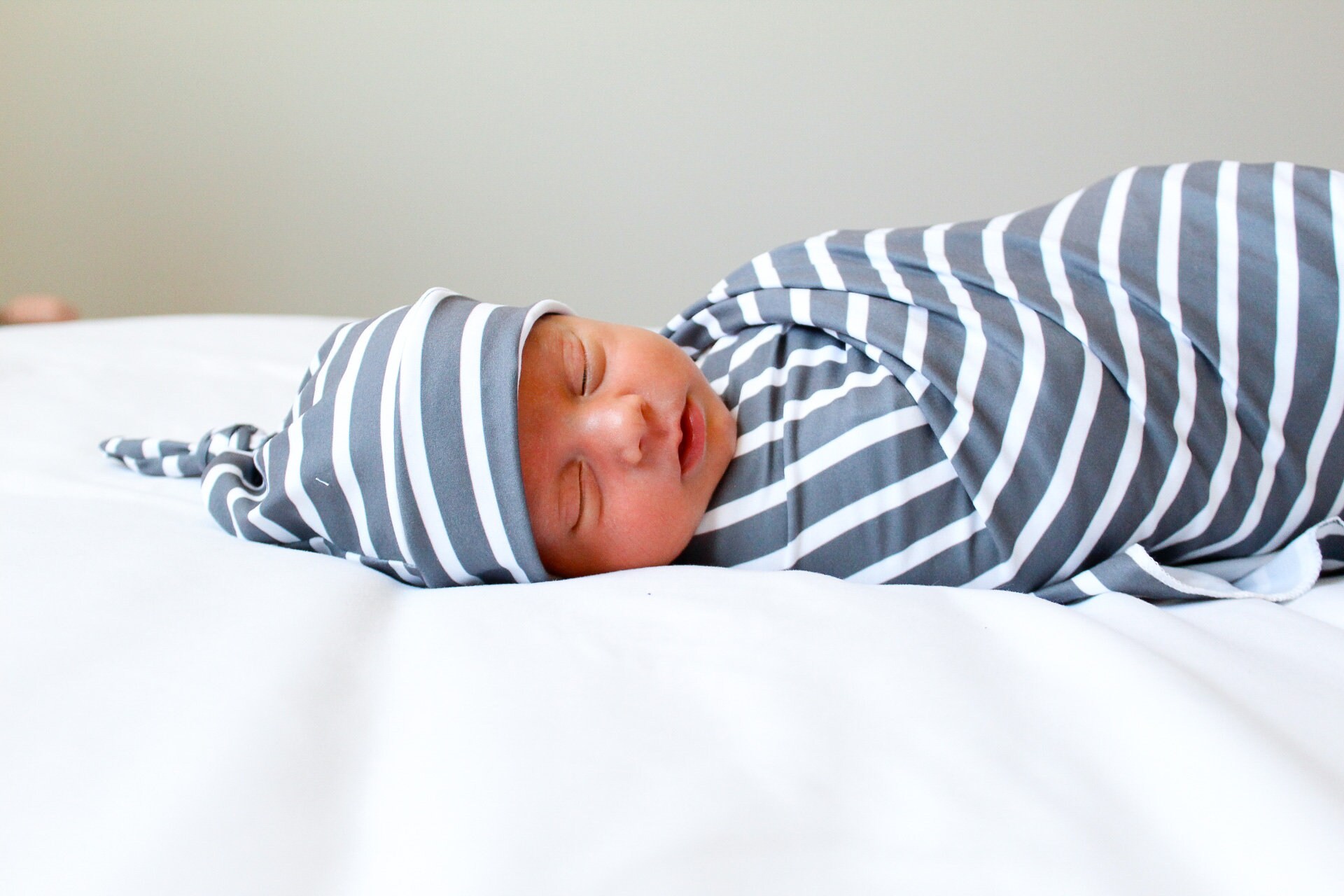 Gray Striped Baby Swaddle Blanket Newborn Swaddle Boy/Girl Etsy