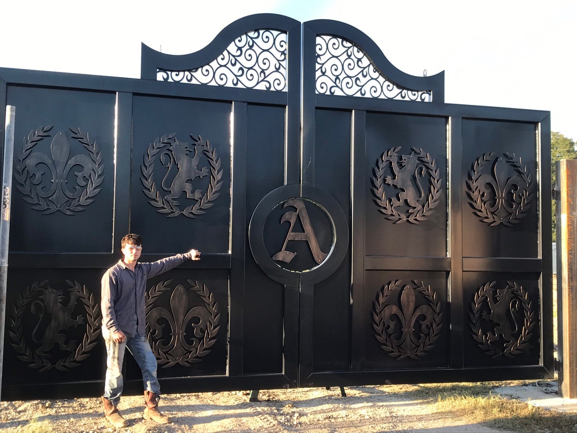 Driveway /estate Gates / Wrought Iron the Studio Gates Entry Gates - Etsy