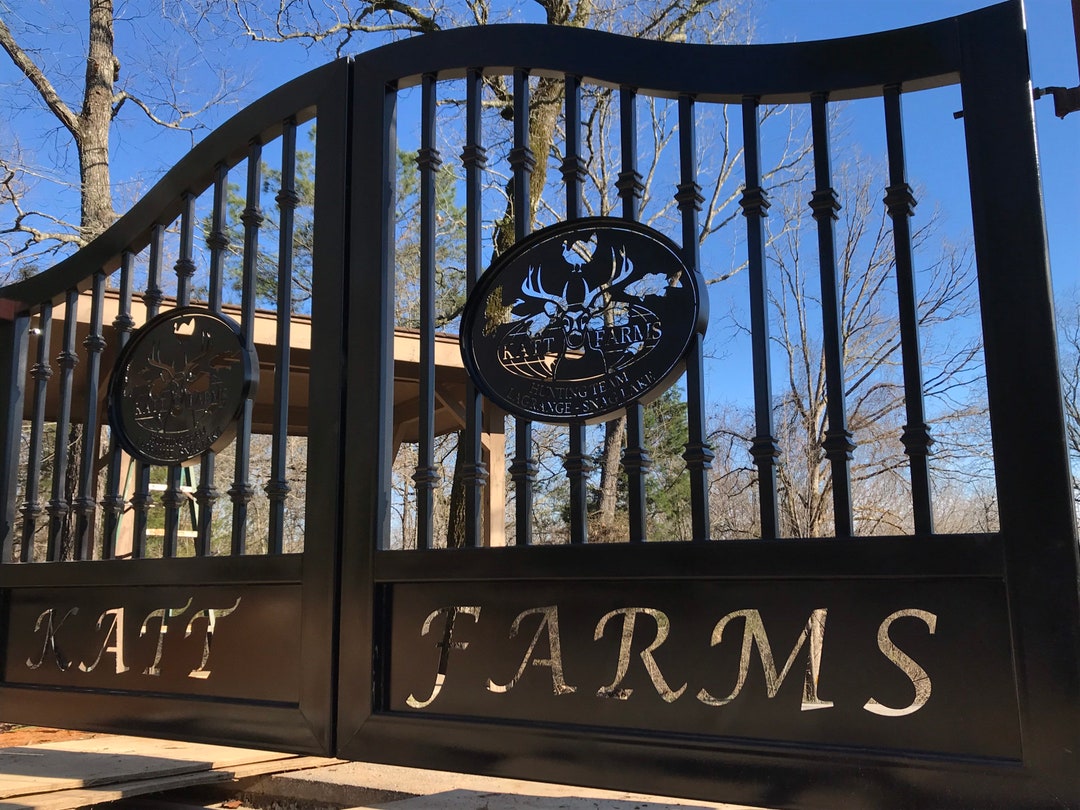 Driveway /estate Gates / Wrought Iron /entry Gate the KATT Gates - Etsy