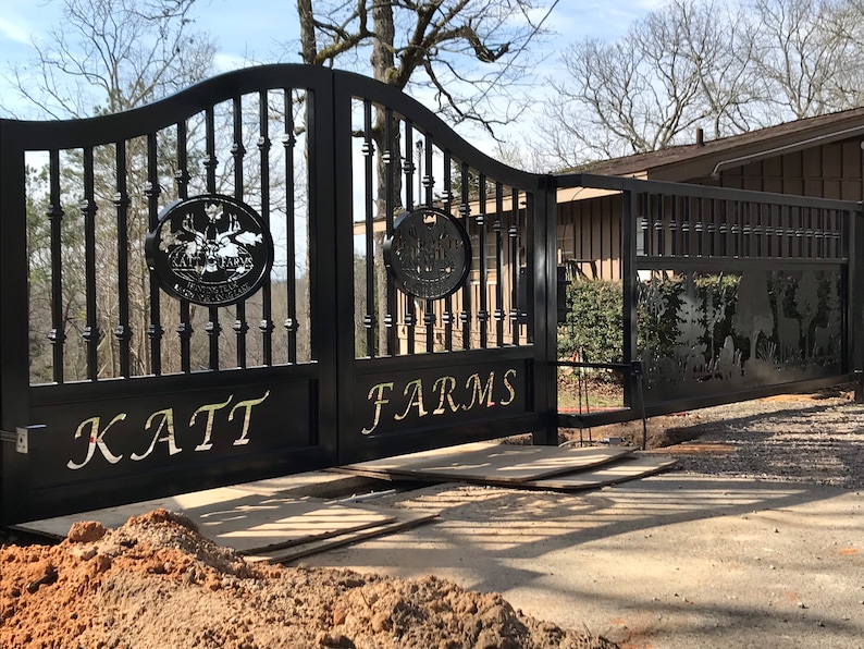 Driveway /estate Gates / Wrought Iron /entry Gate the KATT Gates - Etsy