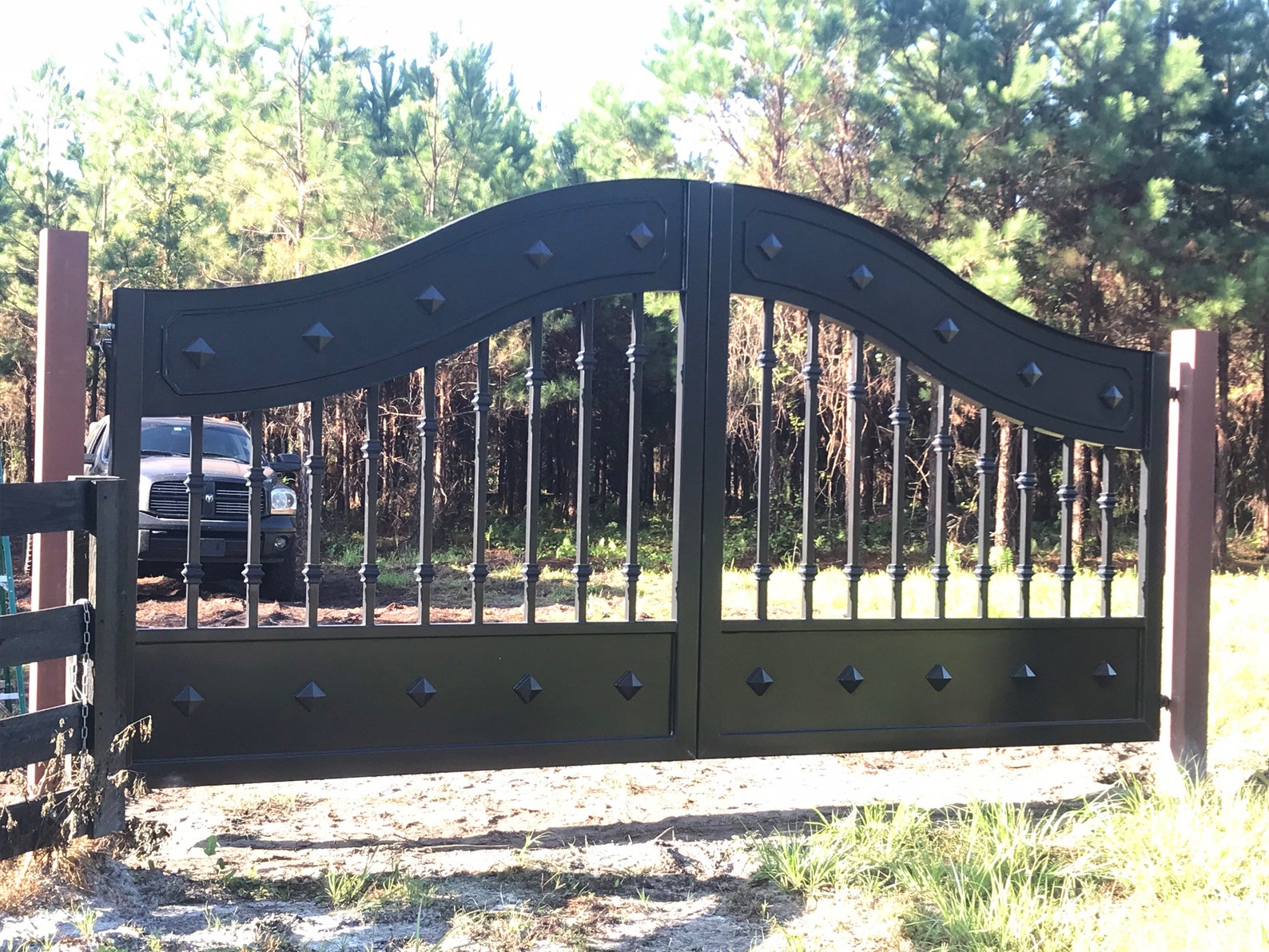 Driveway /estate Gates / Wrought Iron the Mayeaux Gate - Etsy