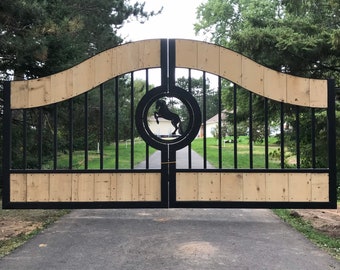 Estate/Driveway/wrought iron/ horse gate “The Cypress Gate”
