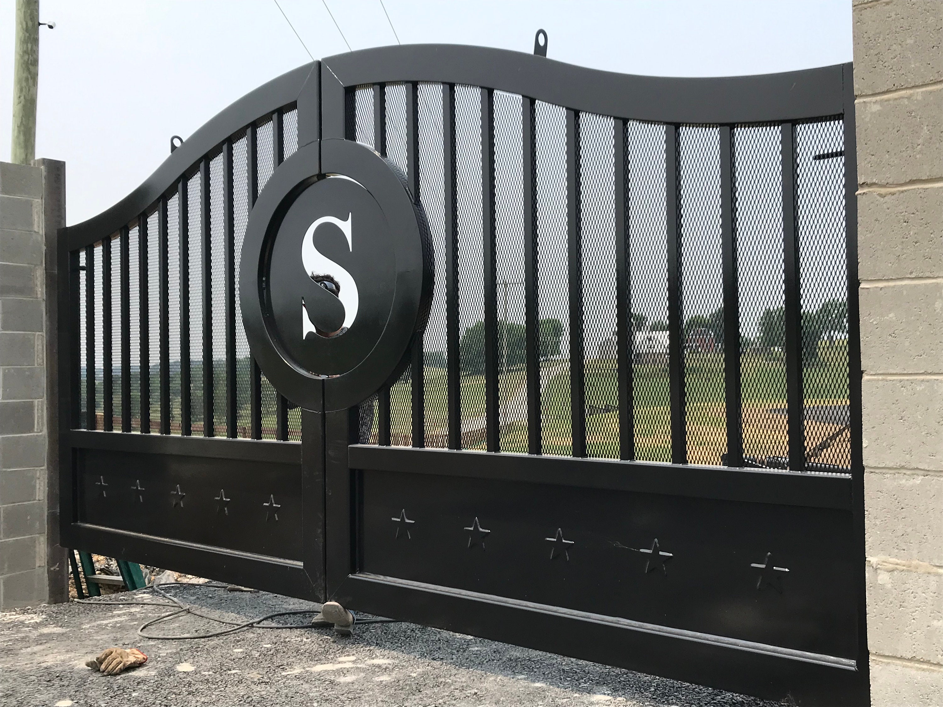 Driveway /estate Gates / Wrought Iron the Star Gates - Etsy