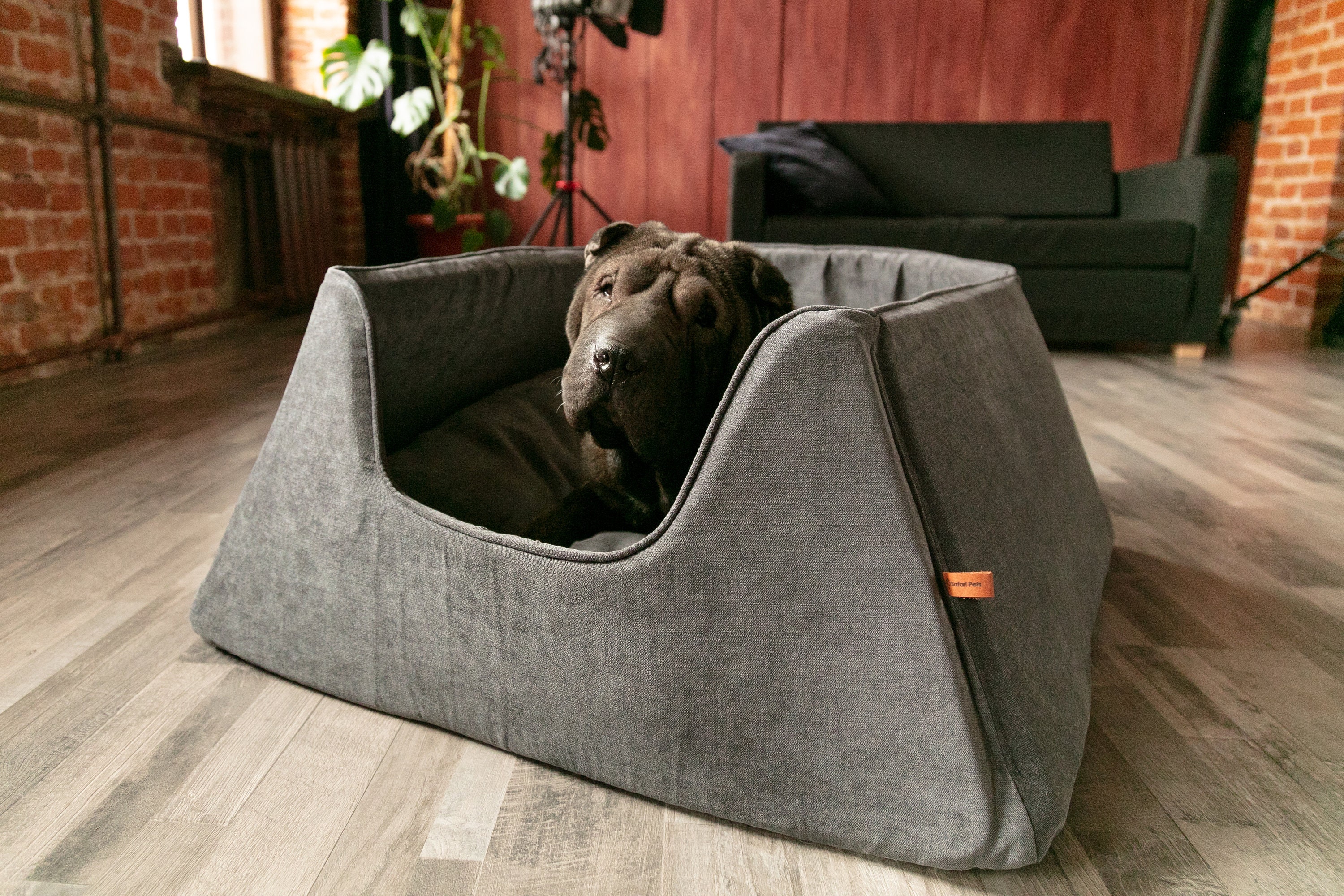 Size 295 х 295 х 134 inch. Dog Bed Gray. High sides dog Etsy