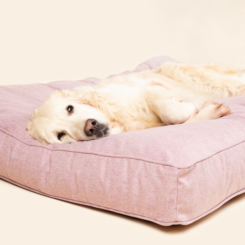 Pink Dog Bed For Large Dogs. Orthopedic pet bed with Memory Etsy