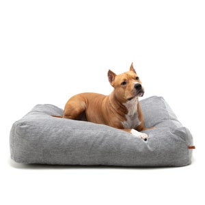 Hohe Weiche Graue Hundebett Hund Matratze Weiche Matte Fur Etsy