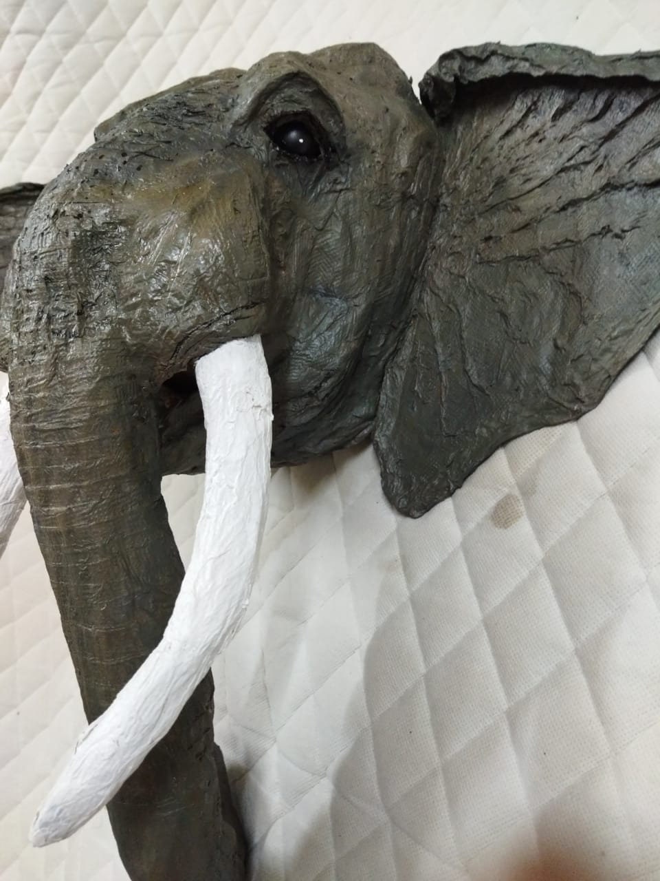 African Elephant Head Sculpture Paper Mache hand Crafted Home Etsy UK