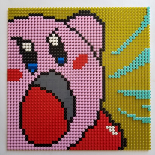 Kirby Yell Lego Mosaic