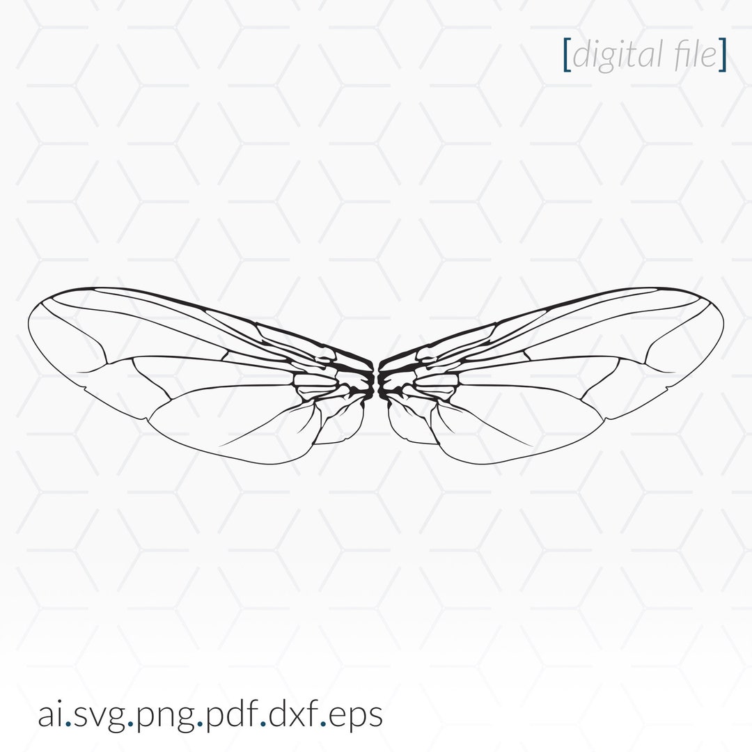 Insect Wings SVG for Cutting and Printing, Insect Wings SVG Stencil